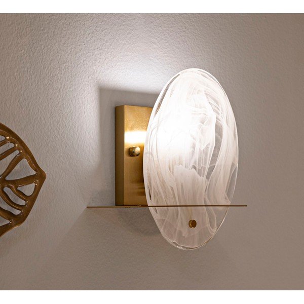 Steklena stenska svetilka v zlati barvi Portlan – Mauro Ferretti-image-1
