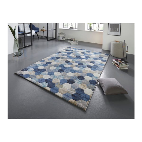 Modro-smetanova preproga Elle Decoration Arty Manosque, 200 x 290 cm-image-1