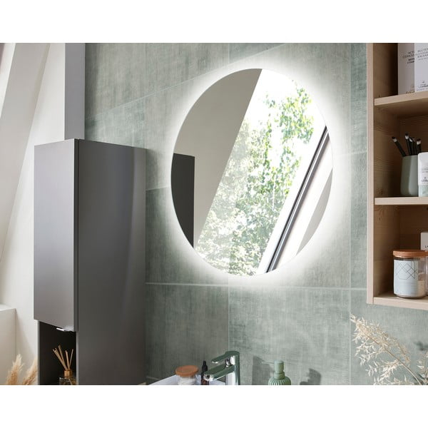 Stensko ogledalo z lučjo ø 70 cm Quickset 393 – Pelipal-image-1