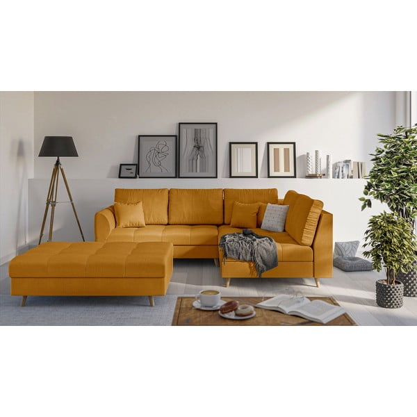 Gorčično rumen tabure Ariella – Ropez-image-1