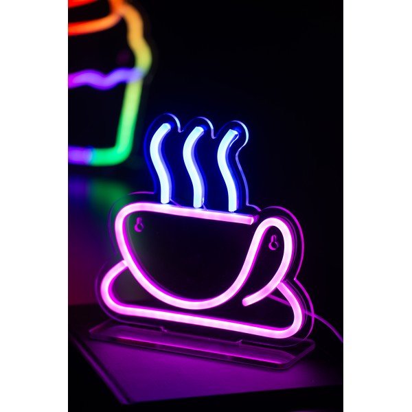 Rožnata LED neon svetilka 5 W Coffee – Leitmotiv-image-1