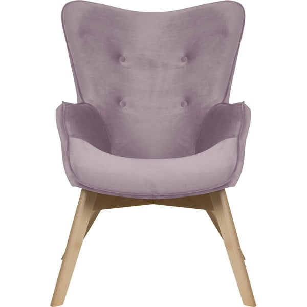 Svetlo vijoličen žameten fotelj Niko – Ropez-image-2