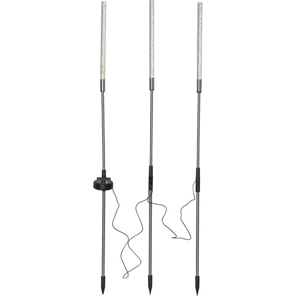 Komplet 3 zunanjih solarnih LED svetlobnih okraskov Star Trading Bubbly, višina 83 cm