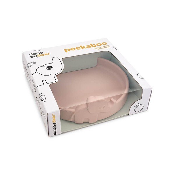 Roza silikonski otroški krožnik ø 16 cm Elphee - Done by Deer-image-2