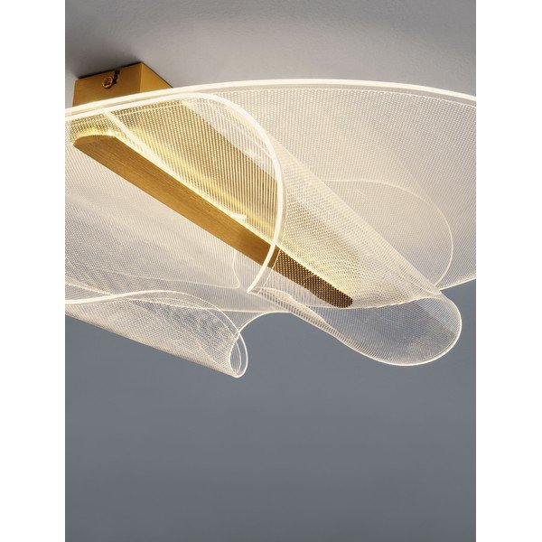 Aluminijasta LED zatemnitvena stropna svetilka v zlati barvi 55x45 cm Valentin – Nova Luce-image-1