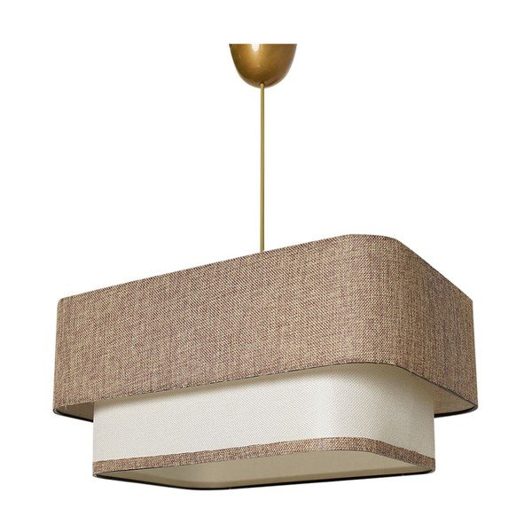 Bež/kremno bela viseča svetilka s senčilom iz jute Varianza – Opviq lights
