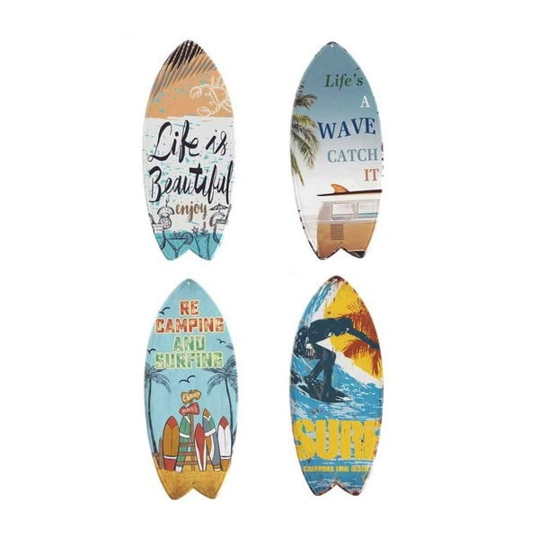 Kovinski dekorativni znak 40x17 cm Surfboard – Geese