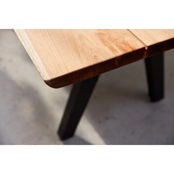 Črna/naravna vrtna klop Pure – Diphano-image-1