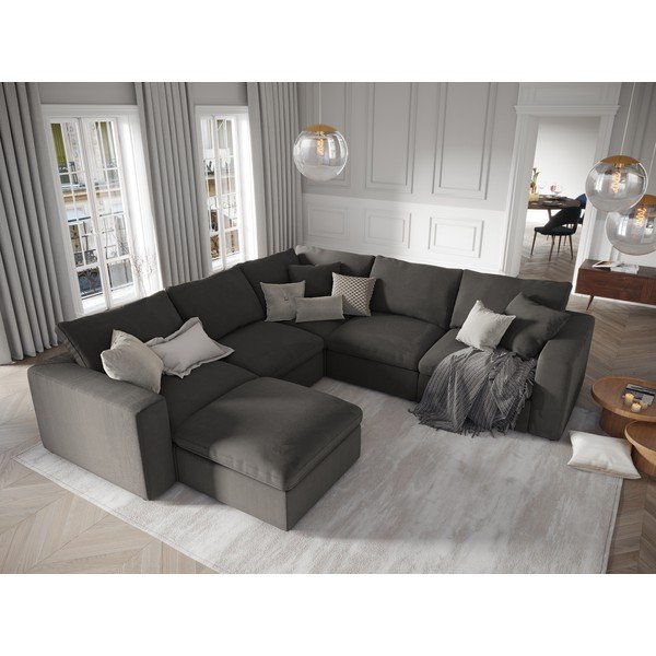 Temno rjav obojestranski kotni del modularne zofe Windsor & Co Sofas Galaxy-image-4