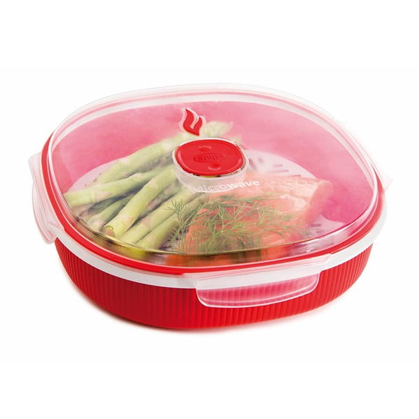 Rdeč set za kuhanje hrane v mikrovalovni pečici Snips Dish Steamer, 2 l-image-4