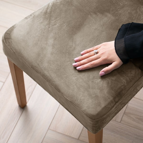 Sivo-bež raztegljive prevleke v kompletu 4 ks za stol 48 cm Sento – Restilo-image-1