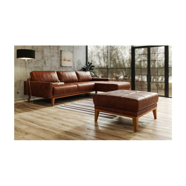 Konjak rjav otoman MESONICA Musso Tufted-image-3