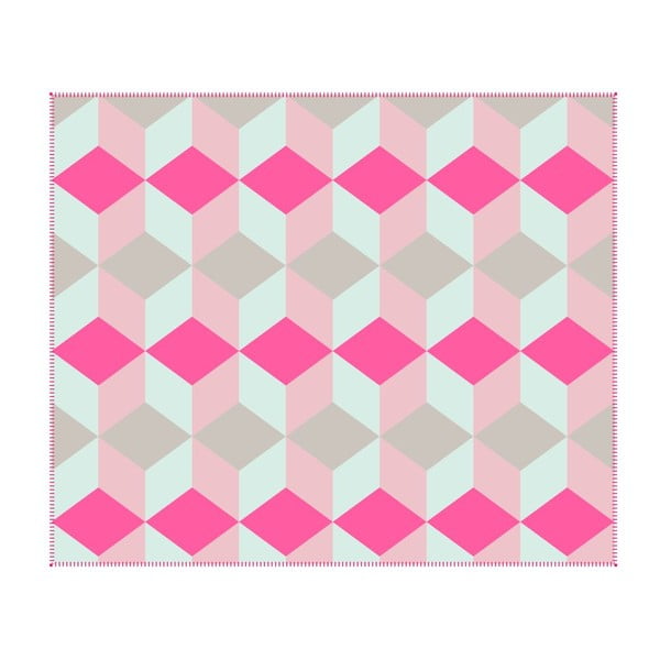 Fleecova odeja Block Pink, 180x150 cm