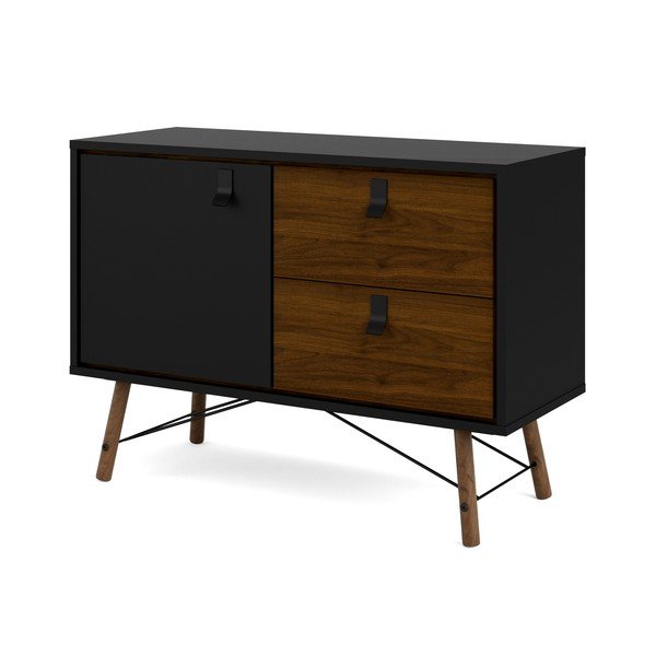 Črna komoda Tvilum Ry, 102 x 72 cm-image-2