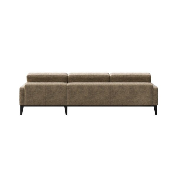 Bež usnjena sedežna garnitura MESONICA Musso Tufted, levi kot-image-3