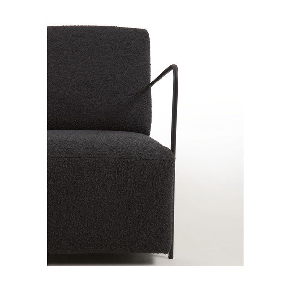 Črn fotelj Gamer - Kave Home-image-4
