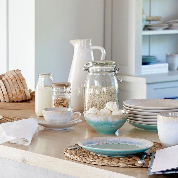 Turkizen desertni krožnik iz kamenine ø 22 cm Taormina – Casafina-image-2