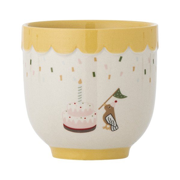 Rumeno-kremno bela otroška skodelica iz kamenine 150 ml Celebrate – Bloomingville Mini-image-3