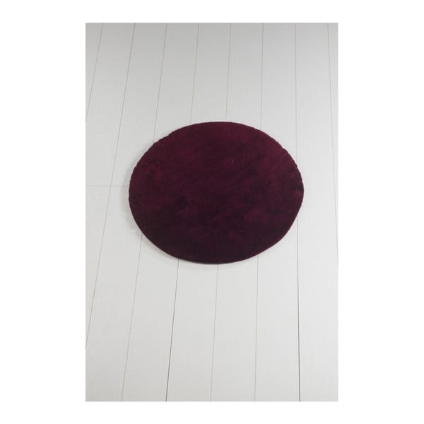 Temno vijolična kopalniška preproga Barve kape, ⌀ 90 cm