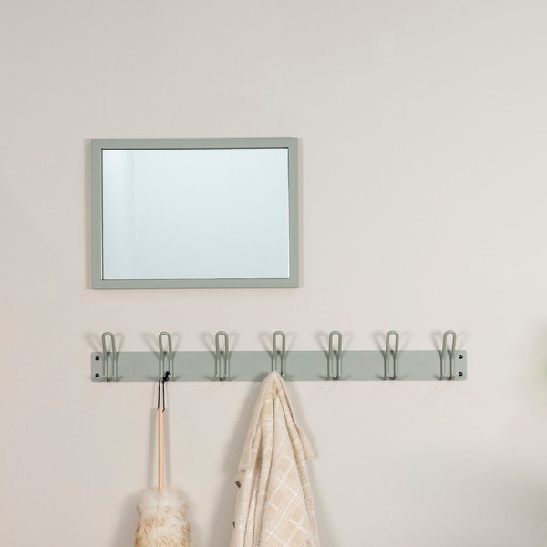 Prašno zelen kovinski stenski obešalnik 100 cm Miles – Spinder Design-image-1