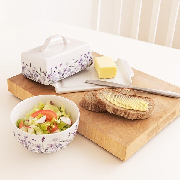 Bela/vijolična porcelanasta skledica za juho 500 ml Louka – Orion-image-1