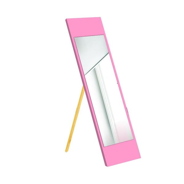 Stoječe ogledalo z rožnatim okvirjem Oyo Concept, 35 x 140 cm