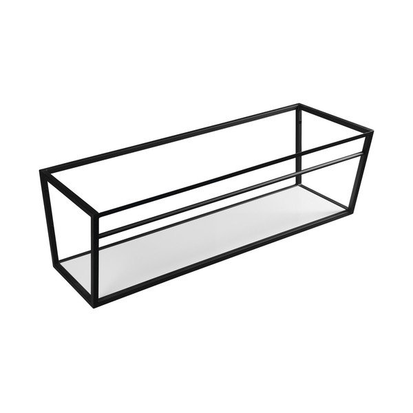 Belo/črno jekleno stensko stojalo za pod umivalnik 120x40 cm Ska – Sapho