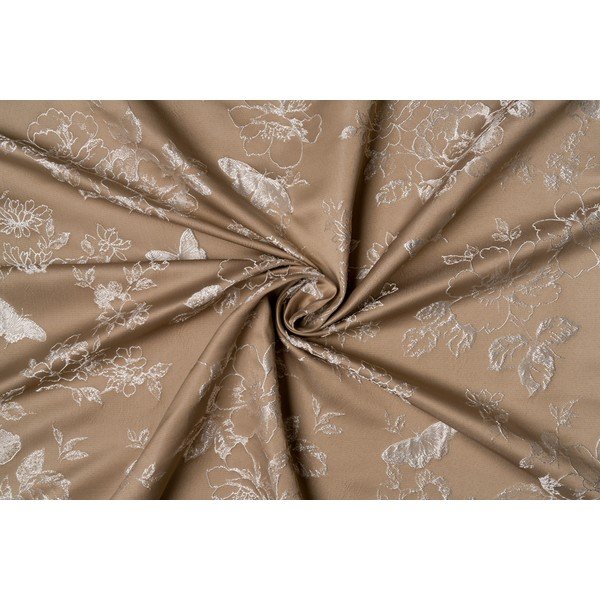 Bež zavesa 135x260 cm Lillies – Mendola Fabrics-image-3