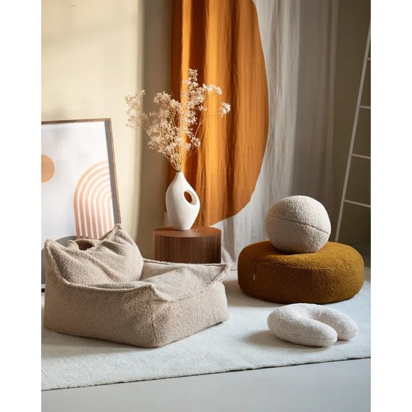 Kremno bela otroška blazina bouclé U – Wigiwama-image-3