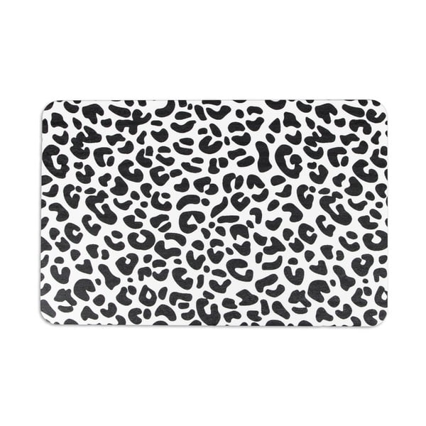 Črno-bela kopalniška podloga 39x60 cm Leopard - Artsy Doormats