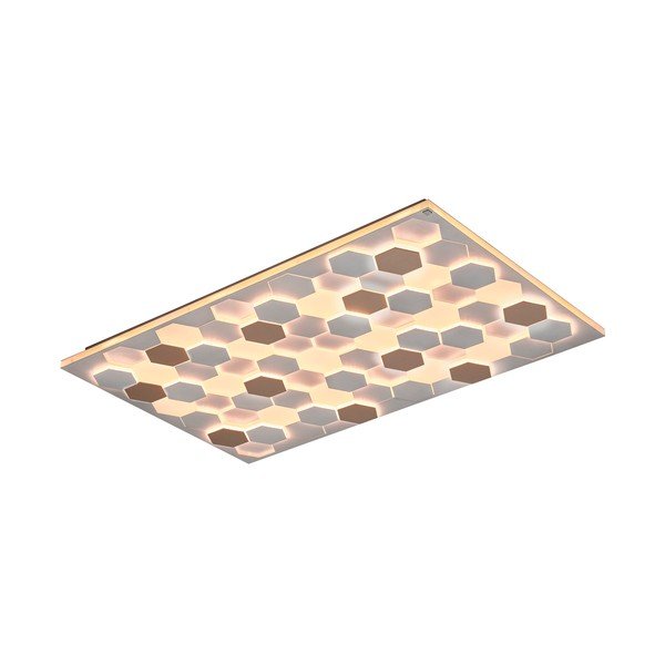 Bela LED stropna svetilka z glasovnim upravljanjem s pomočjo mobilne aplikacije s kovinskim senčilom 70x115 cm Cifavo – CINQUE-image-2