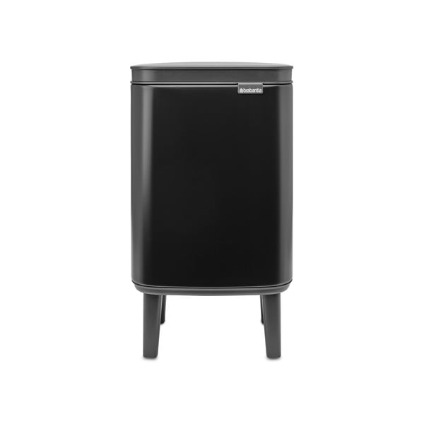 Mat črn jeklen koš za smeti 4 l Bo Hi – Brabantia