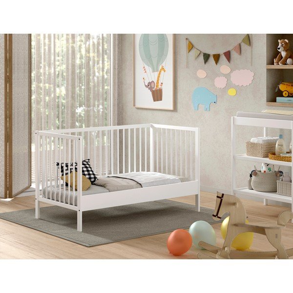 Bela otroška posteljica iz masivnega bora 70x140 cm DINO – Vipack-image-1