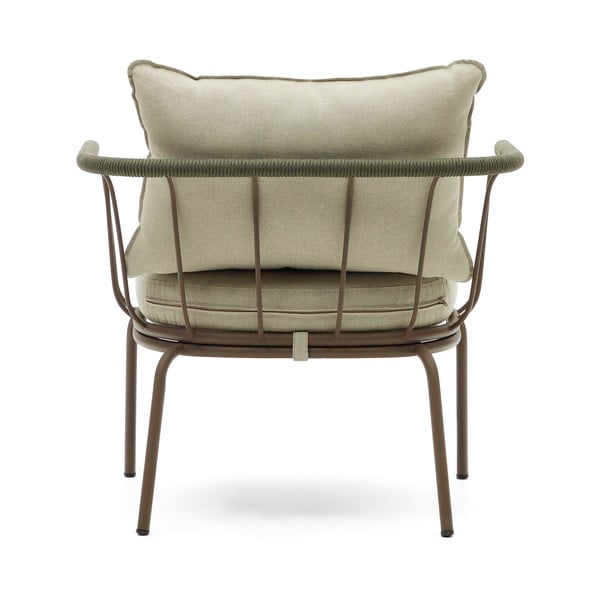 Svetlo zeleni kovinski vrtni stol Salguer - Kave Home-image-4