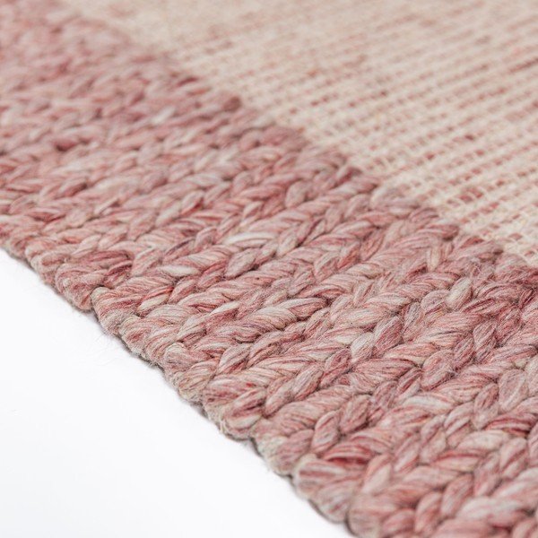 Svetlo rožnata ročno tkana preproga iz mešanice volne 200x290 cm Rue – Flair Rugs-image-2