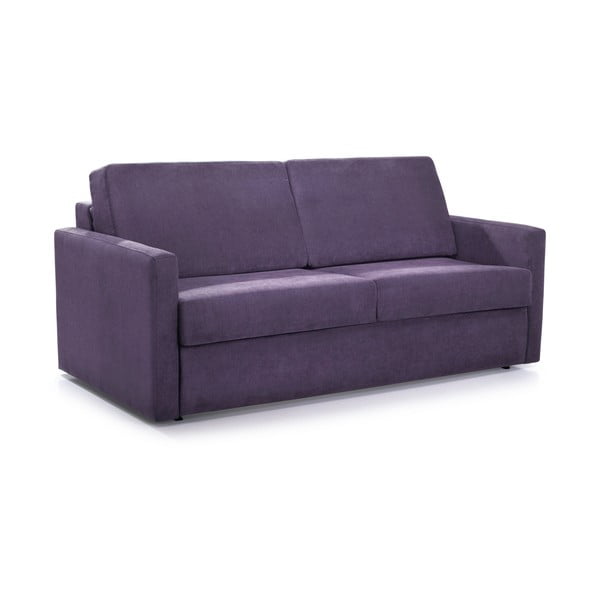 Vijolični raztegljivi kavč s posteljo Scandic Soul