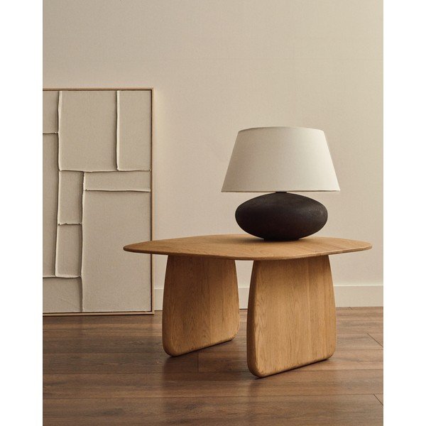 Stranska mizica iz masivnega hrasta 70x71 cm Pirita – Kave Home-image-1