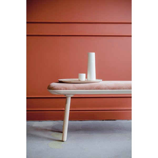 Oranžna žametna klop EMKO Naïve, 140 cm-image-3