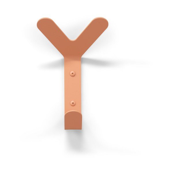Rožnato-oranžen jeklen stenski obešalnik Frondo – Spinder Design-image-3