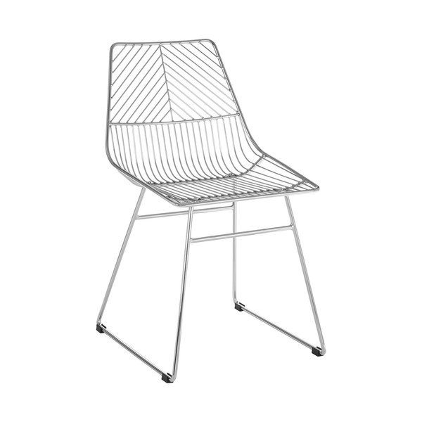 Kovinski jedilni stol v srebrni barvi District – Premier Housewares