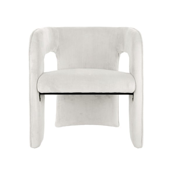 Bel fotelj iz rebrastega žameta Vigor – Leitmotiv-image-2