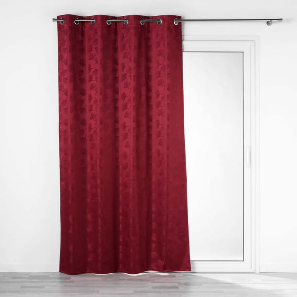 Bordo rdeča zatemnitvena zavesa iz žakarja 140x260 cm Lunella – douceur d'intérieur