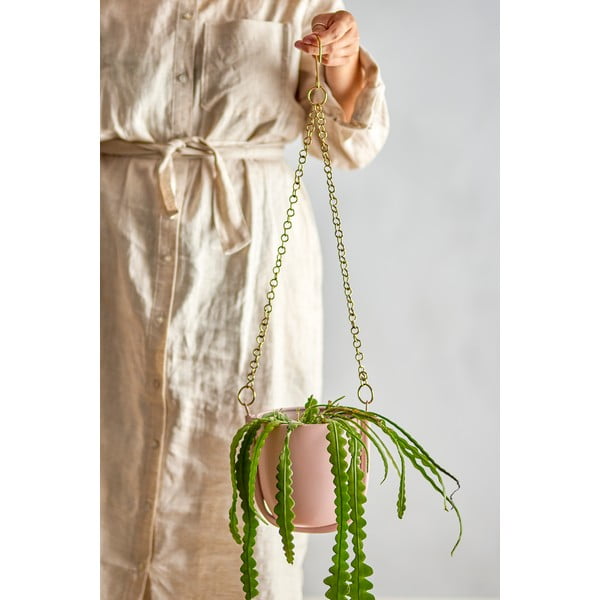 Kovinski viseči okrasni cvetlični lonec Kati – Bloomingville-image-1