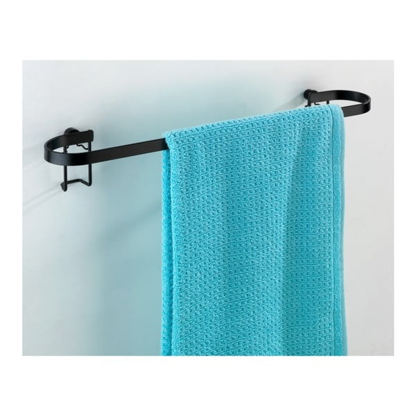 Črno stensko stojalo za brisače Wenko Classic Plus-image-4