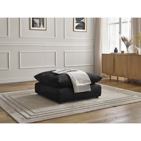 Črn tabure iz šenilje Neil – Bobochic Paris-image-4