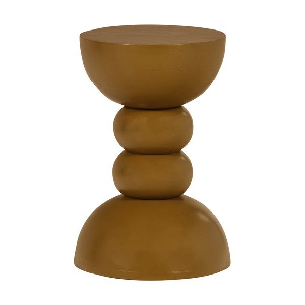 Okrogla stranska mizica iz masivnega manga ø 35 cm Miel – WOOOD