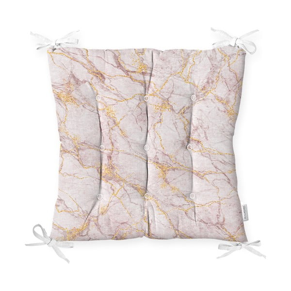 Sedežna blazina iz mešanice bombaža Minimalist Cushion Covers Pinky Marble, 40 x 40 cm