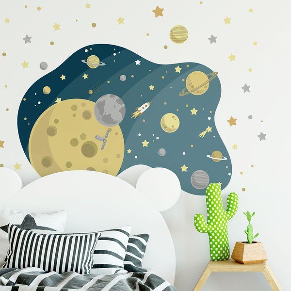 Otroška stenska nalepka Ambiance The Starry Galaxy, 90 x 60 cm-image-2