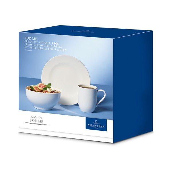 Villeroy & Boch For Me porcelanast komplet sklede, krožnika in vrča za zajtrk-image-3