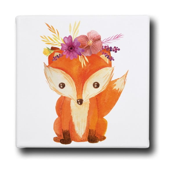 Slika Gospod Little Fox Fox s cvetovi